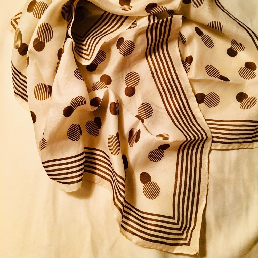 Authentic Vintage Silk Scarf (19” square)